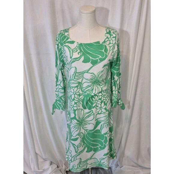 Lilly Pulitzer Spearmint Oversized Kiss My Tulips Lidia Shift Dress Medium - Picture 4 of 8